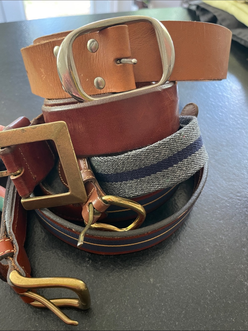 LOT 3 Leather Belts Tommy Hilfiger